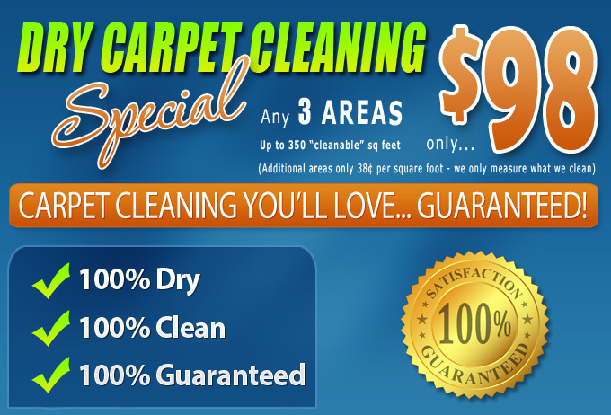 Dry Carpet Cleaning - $98 Carpet Cleaning Special