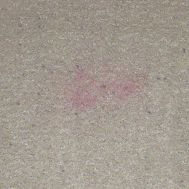 dry carpet cleaning - red stain before